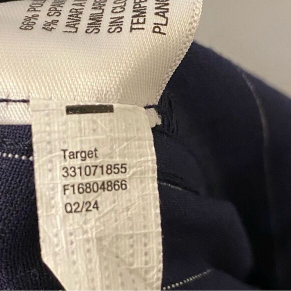 Wild Fable High-Rise Wide Leg Boxer slacks pants Trouser Navy Blue Pinstripe XXL - Picture 6 of 12